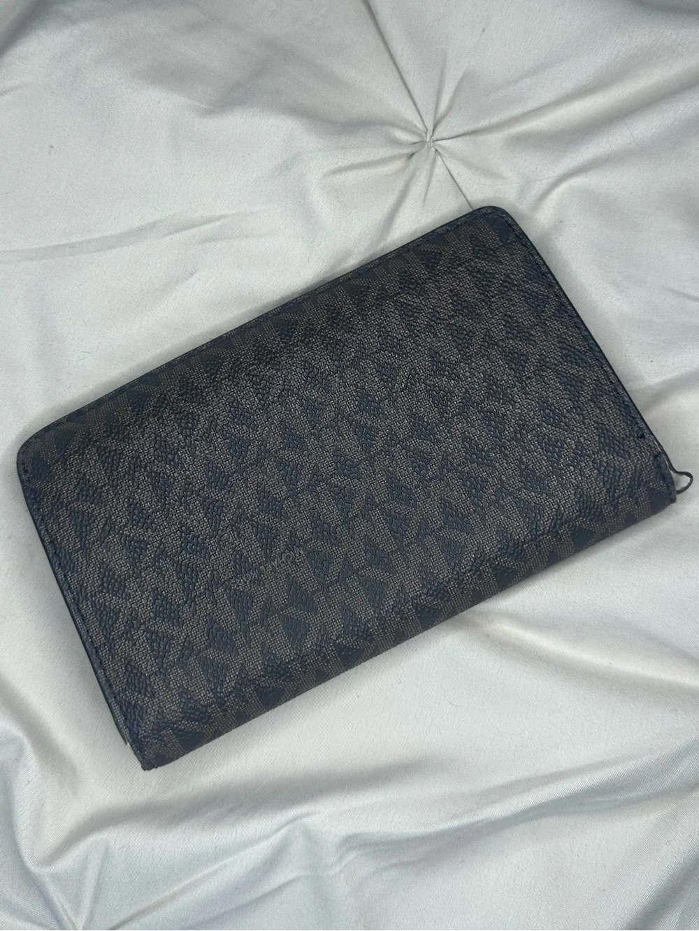 Michael Kors Brown MK Monogram Wallet with Gold Logo
